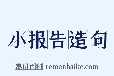 小报告造句是什么意思的图片
